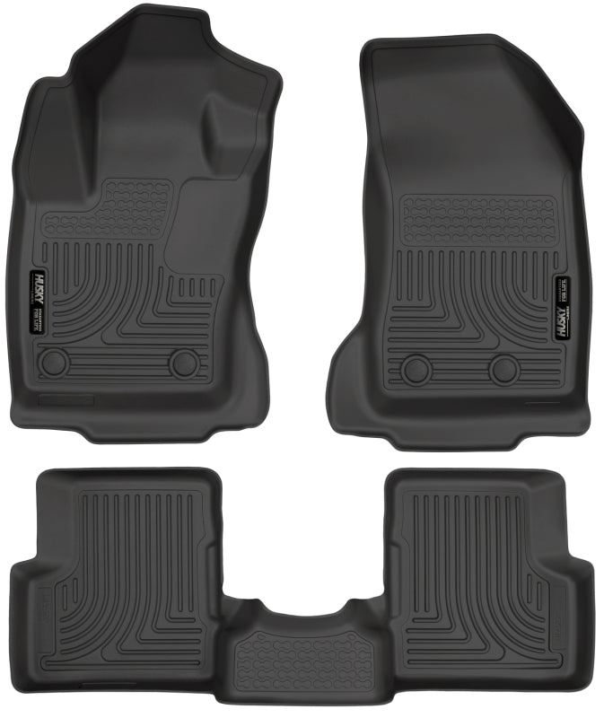Husky Liners 2015 Jeep Renegade Weatherbeater Black Front and Second Row Floor Line 99081 Photo - Primary