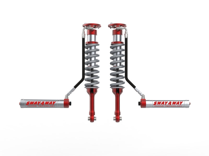 aFe Sway-A-Way 10-14 F150/Raptor 6.2L 2.5 Front Coilover Kit w/ Remote Reservoirs and Compr Adjuster 301-5600-10-CA 301-5600-10-CA Photo - Primary