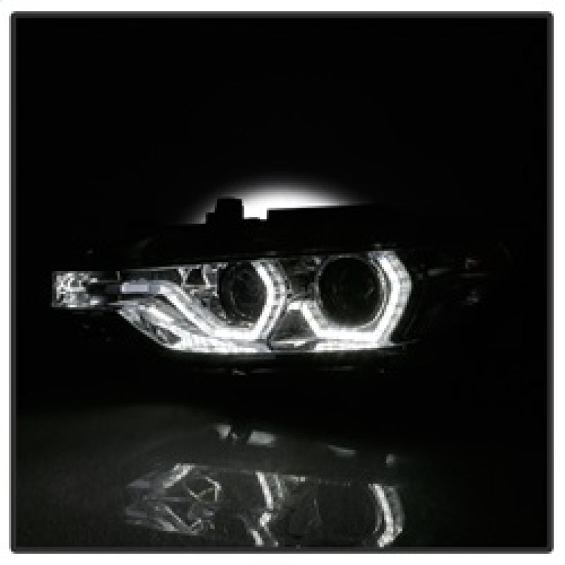 Spyder 12-14 BMW F30 3 Series 4DR Projector Headlights - LED DRL - Chrome (PRO-YD-BMWF3012-DRL-C) 5084354 5084354 Photo - Unmounted