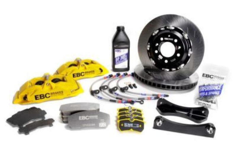 EBC Racing 2016+ Mazda MX-5 (ND) Yellow Apollo-4 Calipers 330mm Rotors Front Big Brake Kit BBK027YEL-1