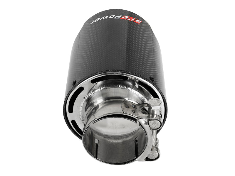aFe MACH Force-Xp 304 SS Clamp-On Exhaust Tip 2.5in. Inlet / 4.5in. Outlet / 7in. L - Carbon Fiber 49T25454-C07 49T25454-C07 Photo - Unmounted