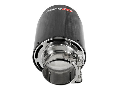 aFe MACH Force-Xp 304 SS Clamp-On Exhaust Tip 2.5in. Inlet / 4.5in. Outlet / 7in. L - Carbon Fiber 49T25454-C07 49T25454-C07 Photo - Unmounted