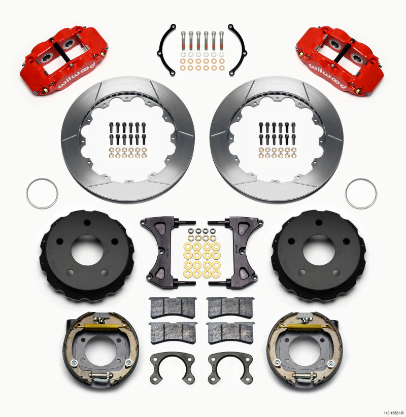 Wilwood Narrow Superlite 4R Rear P-Brk Kit 12.88in Red Small Ford 2.36in Off Bronco 5 x 5.50 140-13321-R 140-13321-R Photo - Primary