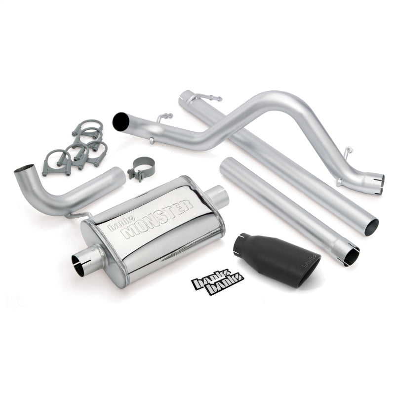 Banks Power 07-11 Jeep 3.8L Wrangler Unlimited - 4dr Monster Exh Sys - SS Single Exh w/ Black Tip 51322-B 51322-B Photo - Primary