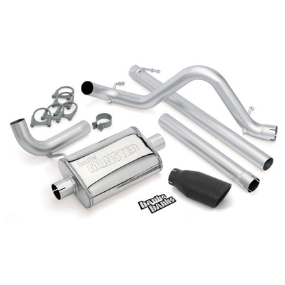 Banks Power 07-11 Jeep 3.8L Wrangler Unlimited - 4dr Monster Exh Sys - SS Single Exh w/ Black Tip 51322-B 51322-B Photo - Primary