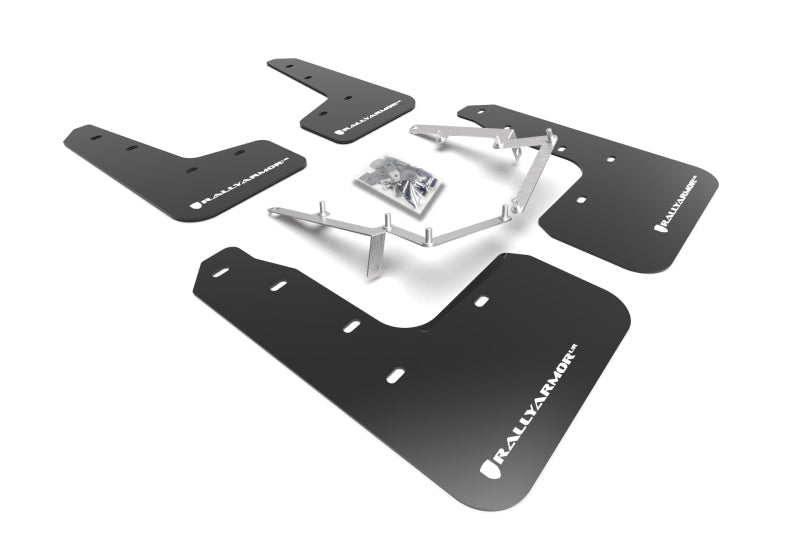 Rally Armor 17-21 Honda Civic EX / EX-L / LX (Hatchback) Black UR Mud Flap White Logo MF71-UR-BLK/WH MF71-UR-BLK/WH Photo - Primary