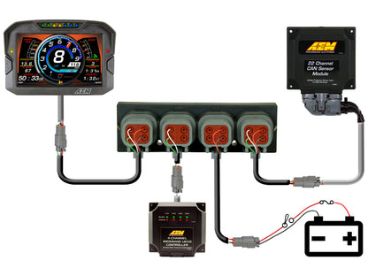 AEM Electronics 4 Port AEMnet CAN Hub 30-2225 Illustration Guide