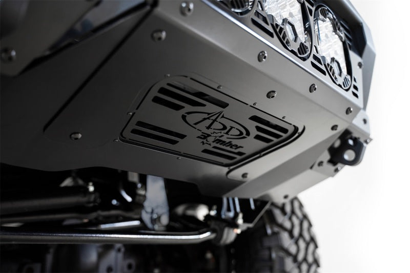 Addictive Desert Designs 17-20 Ford Super Duty Bomber Front Bumper w/ Mounts For 3 Baja Designs LP6s F160014100103 F160014100103 Photo - Mounted