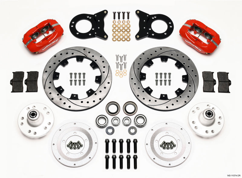 Wilwood FDL Front Kit,12.19",Drill,Red 1970-1973 Mustang 140-11074-DR Photo - Primary