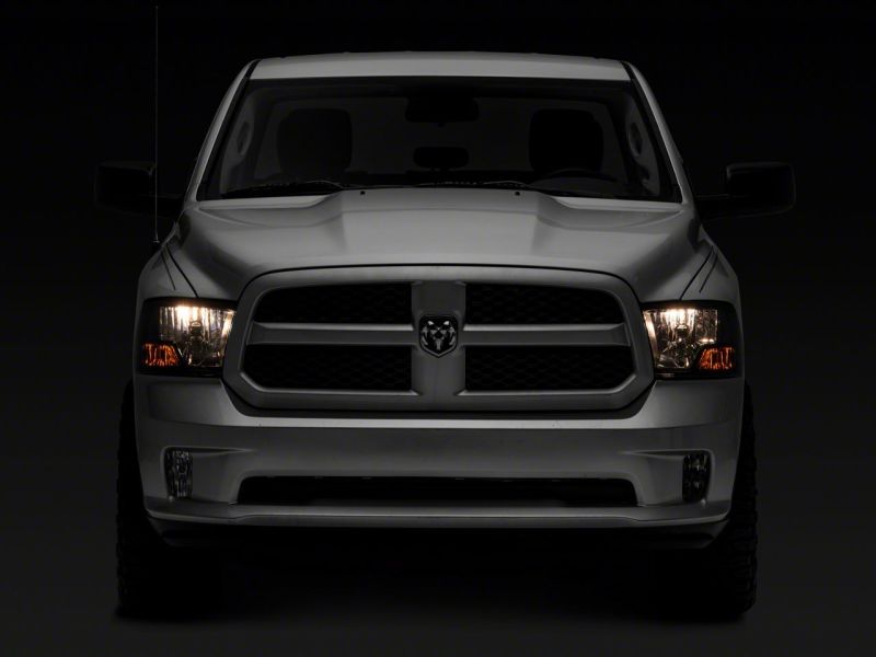 Raxiom 09-18 Dodge RAM 1500 Axial OEM Rep Headlights w/ Single Bulb- Chrome Housing (Smoked Lens) R118019 R118019 Photo - Close Up