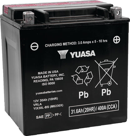 Yuasa Battery Yuasa YIX30L-BS High Performance Maintenance Free AGM 12 Volt Battery (Bottle Supplied) YUAM6230X YUAM6230X Photo - Primary