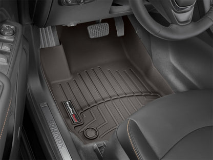 WeatherTech 2018+ Toyota Tacoma Front FloorLiners - Cocoa (Manual Trans Only) 4713011 4713011 Photo - Mounted