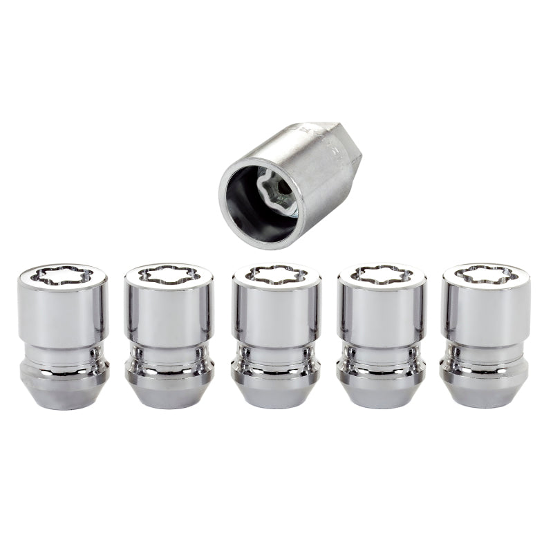 McGard Wheel Lock Nut Set - 5pk. (Cone Seat) M12X1.25 / 3/4 Hex / 1.28in. Length - Chrome 24552 24552 Photo - out of package