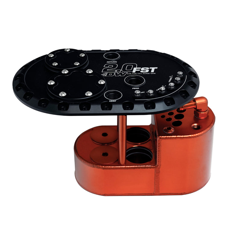 DeatschWerks 2.0L Staged Fuel Cell Universal Surge Tank (Fits 4 DW200/DW300/DW400 Fuel Pumps) 6-000-20FST 6-000-20FST Photo - Primary