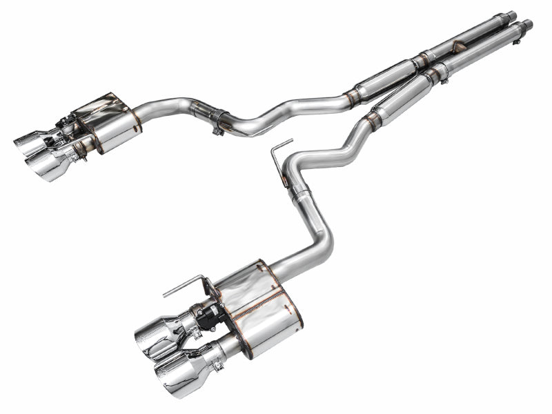 AWE Tuning AWE 2024 Ford Mustang Dark Horse S650 RWD SwitchPath Catback Exhaust w/ Quad Chrome Silver Tips 3025-42375 3025-42375 Photo - Primary