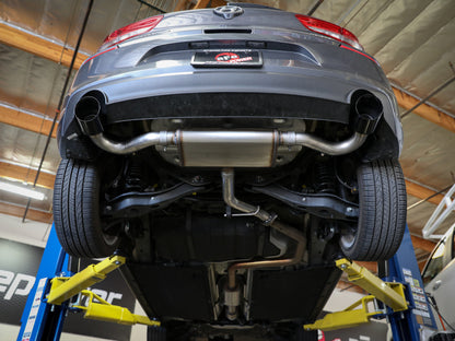 aFe Takeda Series 2.5in 409 SS Axle-Back Exhaust 18-20 Hyundai Elantra GT L4-1.6L(t) w/ Black Tips 49-47016-B 49-47016-B Photo - Mounted