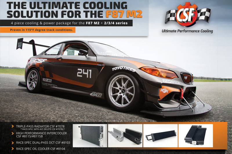 CSF F87 M2 - Race-Spec Oil Cooler 8104 Brochure - A general brochure describing a brand, company, product line.  If brochure in question is for a specific product, use code PDB.