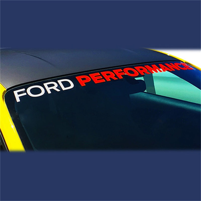 Ford Performance Parts 2005-2019 Mustang Ford Performance Windshield Banner-white And Red M-1820-MR Photo - Mounted