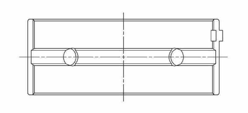 ACL Suzuki Hayabusa - 4 Cylinder Standard Size High Performance Main Bearing Set 5M8434HX-STD 5M8434HX-STD Technical Drawing