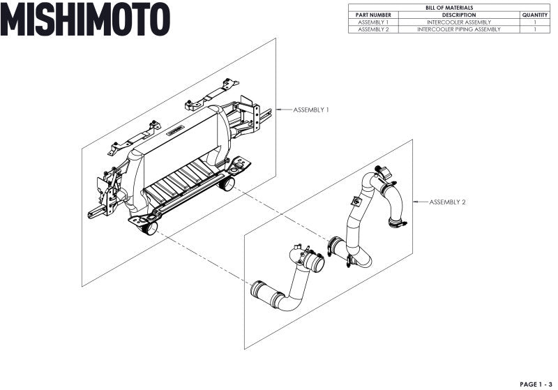 Mishimoto 21+ Bronco 2.3L High Mount INT Kit BK Core P Pipes MMINT-BR23-21HKBKP MMINT-BR23-21HKBKP User 1