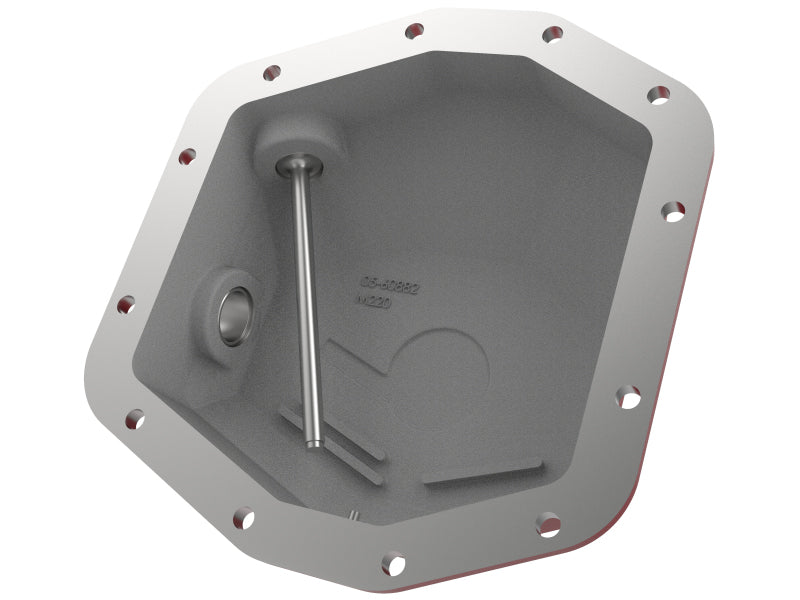 aFe 20-23 Jeep Gladiator JT (Dana M220) Pro Series Rear Differential Cover Red w/ Machined Fins 46-71190R 46-71190R Photo - Unmounted