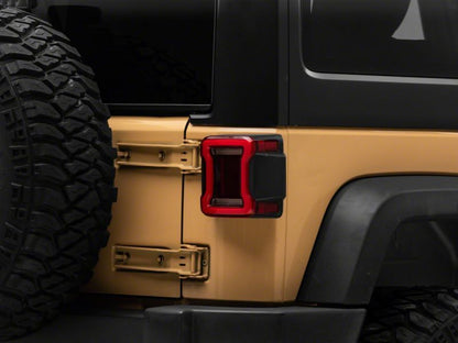 Raxiom 07-18 Jeep Wrangler JK Axial Series JL Style LED Tail Lights- BlkHousing- Red Lens J164242 J164242 Photo - Close Up