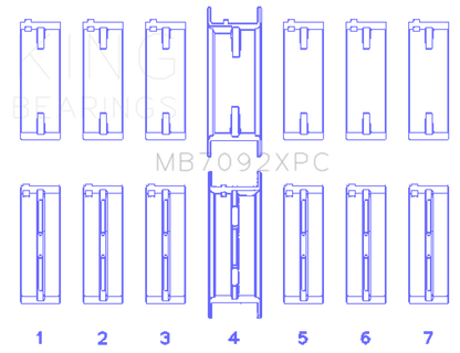King Engine Bearings King Nissan RB26DETT 24V (Size STDX) Coated Performance Main Bearing Set MB7092XPCSTDX MB7092XPCSTDX Photo - Primary