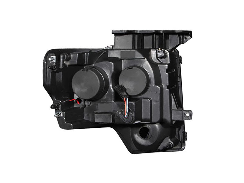 Anzo 2009-2014 Ford F-150 Projector Headlights w/ Halo Black (CCFL) 111161 Photo - Unmounted