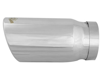 aFe MACH Force-Xp 5in 304 Stainless Steel Exhaust Tip: 5 In x 6 Out x 12L 49T50604-P12 Photo - Unmounted