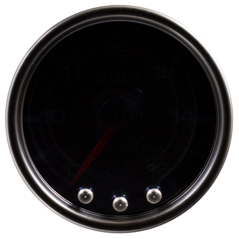 Autometer Spek-Pro Gauge Voltmeter 2 1/16in 16V Stepper Motor W/Peak & Warn Blk/Smoke/Blk P34452 P34452 User 2