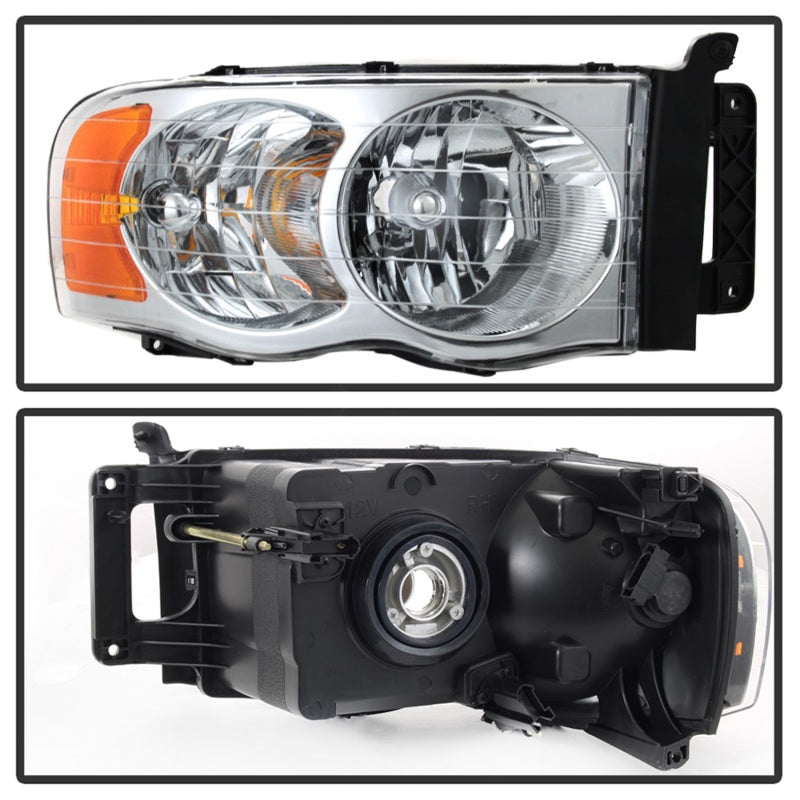 SPYDER Xtune Dodge Ram 1500 02-05 Amber Crystal Headlights Chrome HD-JH-DR02-AM-C 5064486 5064486 Photo - Unmounted