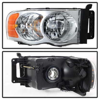SPYDER Xtune Dodge Ram 1500 02-05 Amber Crystal Headlights Chrome HD-JH-DR02-AM-C 5064486 5064486 Photo - Unmounted