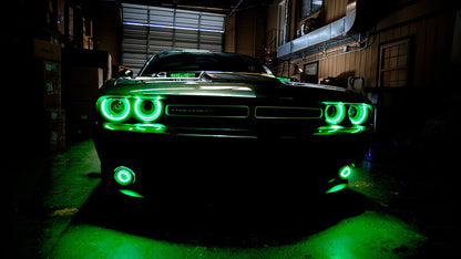 ORACLE Lighting Oracle 15-21 Dodge Challenger Waterproof LED Fog Light Halo Kit - ColorSHIFT 1236-333 1236-333 Photo - lifestyle view
