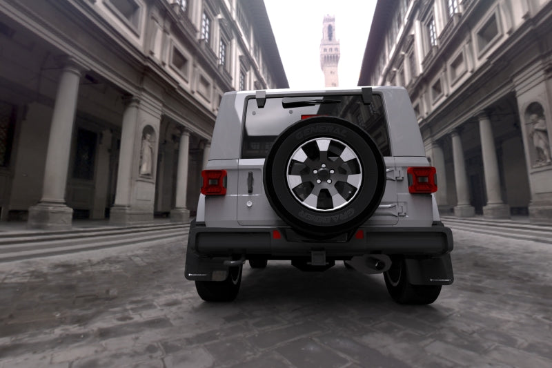 Rally Armor 18-22 Jeep JL Wrangler Black UR Mud Flap w/ White Logo MF54-UR-BLK/WH MF54-UR-BLK/WH User 1
