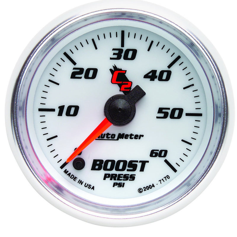 Autometer 2-1/16in C2/S Boost Gauge 60psi ATM7170 7170 Photo - Primary