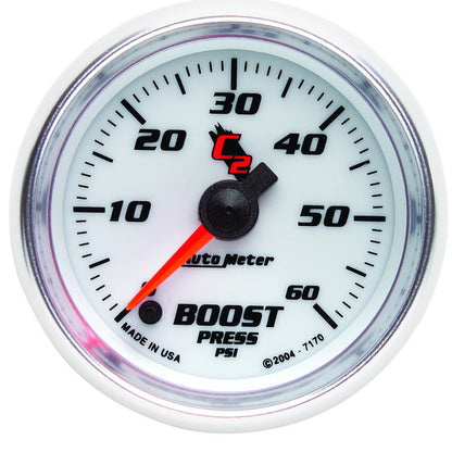 Autometer 2-1/16in C2/S Boost Gauge 60psi ATM7170 7170 Photo - Primary