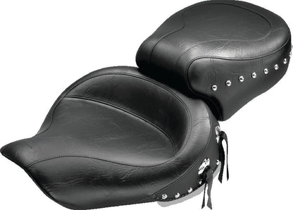 Mustang Motorcycle Mustang 91-05 Harley Dyna Wide Touring 1PC Seat w/Studs - Black 75405 75405 Photo - Primary