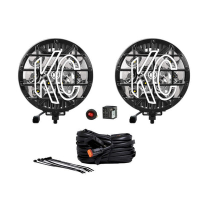 KC HiLiTES SlimLite 6in. LED Light 50w Spot Beam (Pair Pack System) - Black 100 100 Photo - Primary