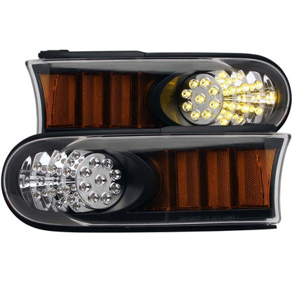 Anzo 2007-2013 Toyota Fj Cruiser LED Parking Lights Black w/Amber Reflector 511078 Photo - Primary