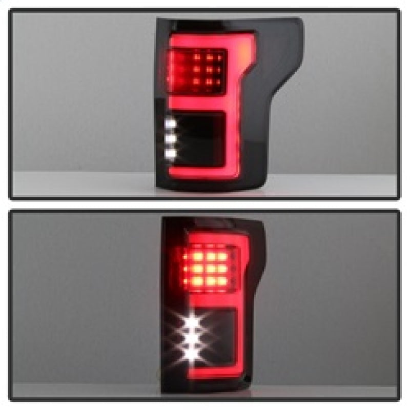 Spyder 15-18 Ford F-150 LED Tail Lights (w/Blind Spot) - Black Smoke (ALT-YD-FF15015BS-LBLED-BSM) 5085337 5085337 Photo - Unmounted