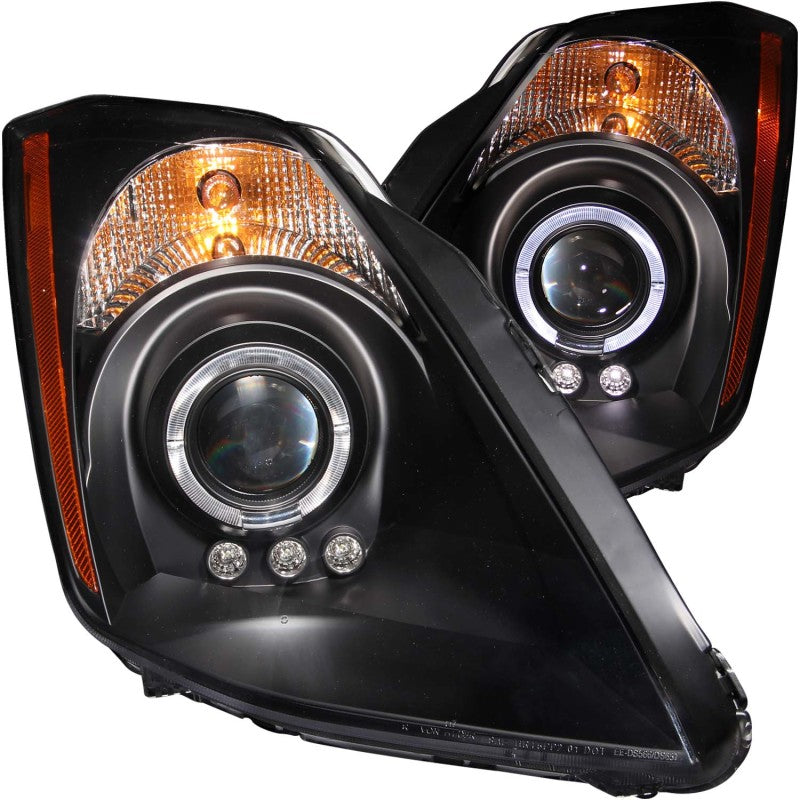 ANZO 2003-2005 Nissan 350Z Projector Headlights w/ Halo Black 121444 121444 Photo - Primary