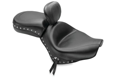Mustang Motorcycle Mustang 04-21 Honda VT750 Aero Wide Touring 2PC Seat w/Driver Backrest Studs - Black 79390 79390 Photo - Primary