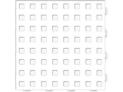 WeatherTech TechFloor 12in x 12in Solid Floor Tile w/ Raised Squares - White 51T1212SS WH 51T1212SS WH Photo - Primary