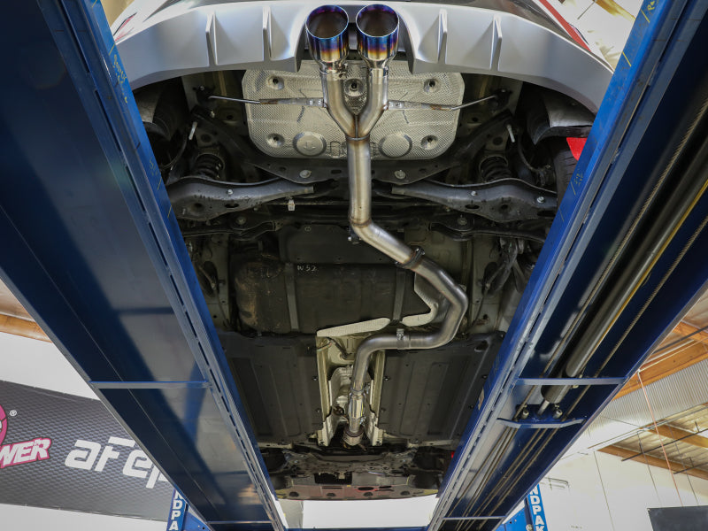 aFe Takeda 3in-2.5in 304 SS Axle-Back Exhaust w/Polished Tip 19-20 Hyundai Veloster I4-1.6L(t) 49-37012-P 49-37012-P Photo - Close Up