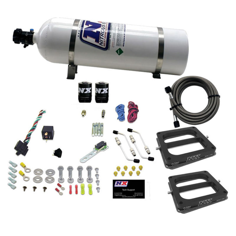 Nitrous Express Dual/Dominator/Gasoline Nitrous Kit (50-300HP) w/15lb Bottle 30270-15 30270-15 Photo - Primary