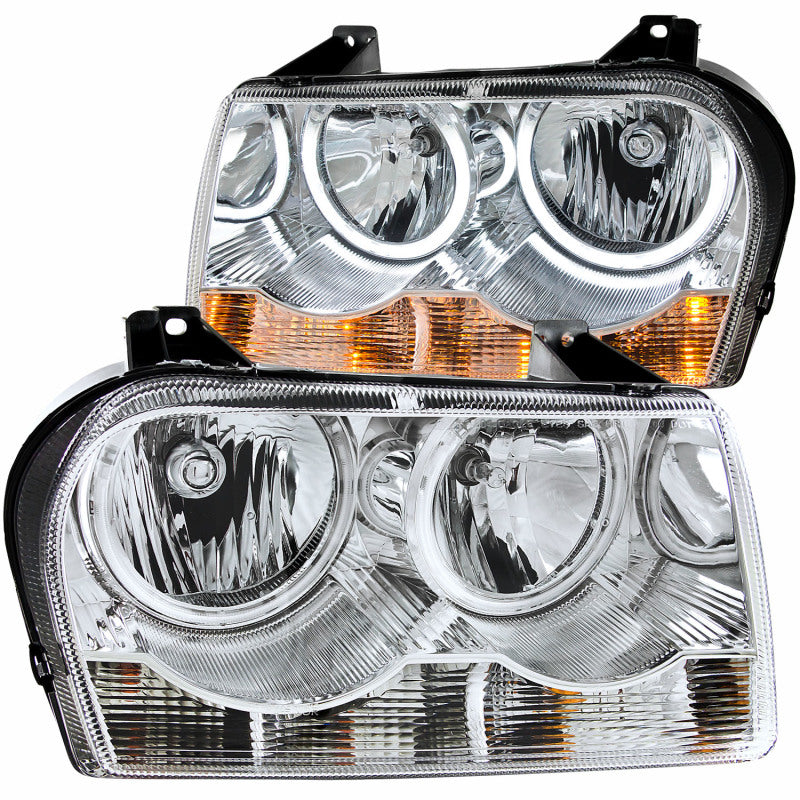 Anzo 2005-2010 Chrysler 300 Crystal Headlights w/ Halo Chrome (CCFL) 121137 Photo - Primary