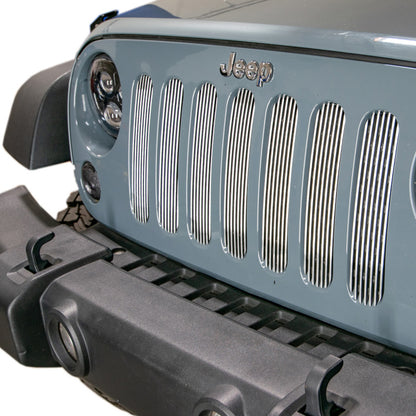 DV8 Offroad 2007-2018 Jeep JK Polished Grille Inserts D-JP-190008-POLSH D-JP-190008-POLSH Photo - Mounted
