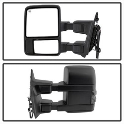 SPYDER xTune Ford SuperDuty 08-15 Extendable Heated Mirrors w/ LED Signal Smoke MIR-FDSD08S-PW-SM-SET 9935831 9935831 Photo - Unmounted
