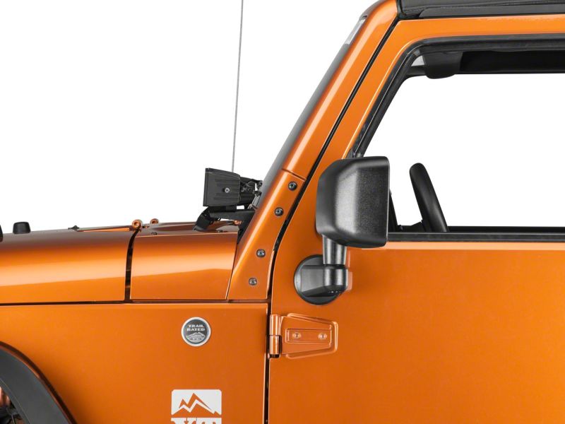 Raxiom 07-18 Jeep Wrangler JK Windshield Mounted Light Brackets J106736 J106736 Photo - Close Up