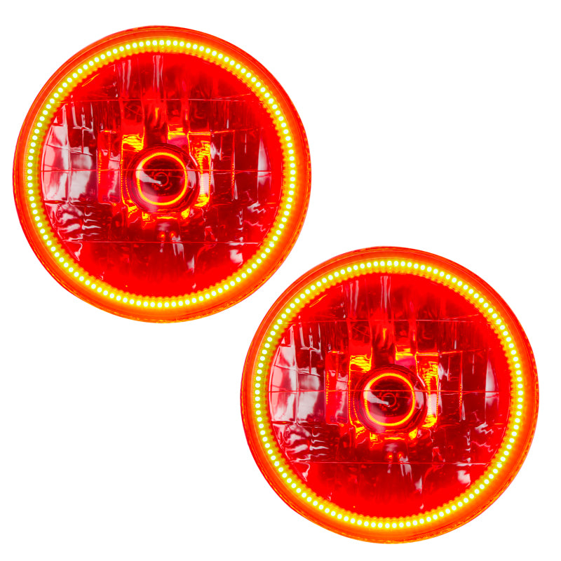 ORACLE Lighting 97-06 Jeep Wrangler TJ Pre-Assembled LED Halo Headlights -Amber 7081-005 7081-005 Photo - Primary